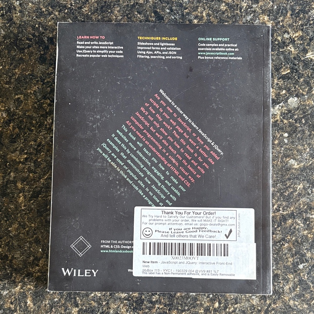 JavaScript & jQuery Book by Jon Duckett - Picture 2 of 2